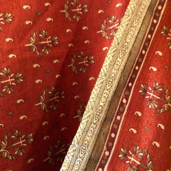 Darn Good Yarn Goddess Mini, reversible 2 layer recycled sari wrap skirt - Picture 6 of 11